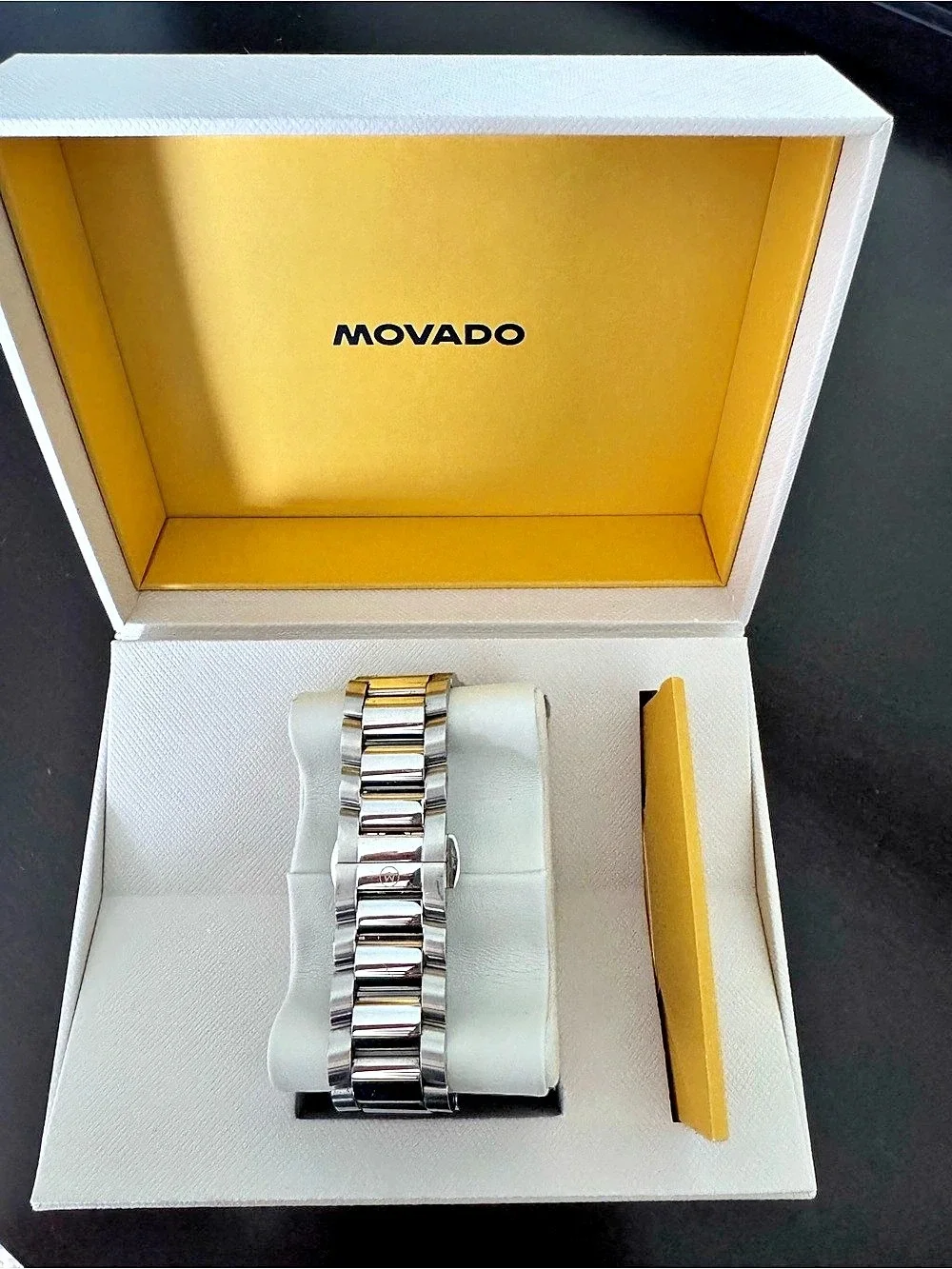 Movado Series 800 Chronograph Watch in Silver & Black Like New